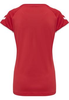 Rückansicht von hummel hmlCORE VOLLEY STRETCH TEE WO Funktionsshirt Damen TRUE RED