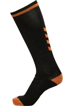 hummel ELITE INDOOR SOCK HIGH Sportsocken BLACK/ORANGE TIGER