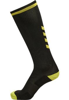 hummel ELITE INDOOR SOCK HIGH Sportsocken BLACK/BLAZING YELLOW