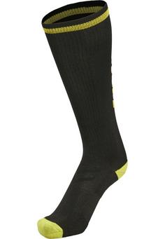 Rückansicht von hummel ELITE INDOOR SOCK HIGH Sportsocken BLACK/BLAZING YELLOW