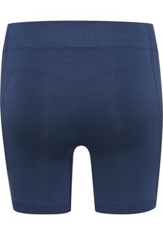 Rückansicht von hummel hmlSHAPING SEAMLESS MW SHORTS Funktionsshorts Damen INSIGNIA BLUE