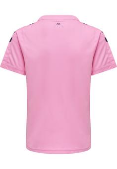 Rückansicht von hummel hmlCORE XK STRIPED JERSEY KIDS S/S Funktionsshirt Kinder COTTON CANDY/ACAI