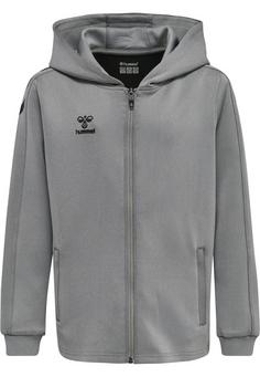 hummel hmlCORE XK POLY ZIP HOOD SWEAT KIDS Funktionssweatshirt Kinder GREY MELANGE
