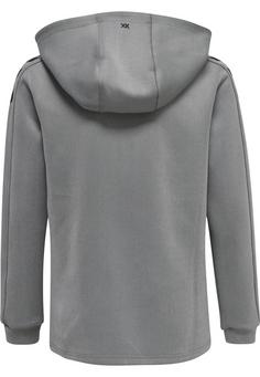 Rückansicht von hummel hmlCORE XK POLY ZIP HOOD SWEAT KIDS Funktionssweatshirt Kinder GREY MELANGE