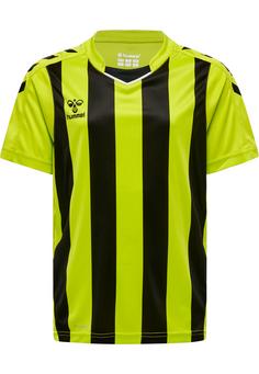 hummel hmlCORE XK STRIPED JERSEY KIDS S/S Funktionsshirt Kinder LIME POPSICLE/BLACK