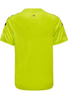 Rückansicht von hummel hmlCORE XK STRIPED JERSEY KIDS S/S Funktionsshirt Kinder LIME POPSICLE/BLACK