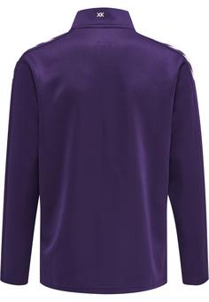 Rückansicht von hummel hmlCORE XK POLY ZIP SWEAT KIDS Funktionssweatshirt Kinder ACAI/WHITE