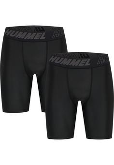 hummel hmlTE TOPAZ 2-PACK TIGHT SHORTS Funktionsshorts Herren BLACK/BLACK