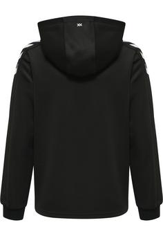 Rückansicht von hummel hmlCORE XK POLY ZIP HOOD SWEAT KIDS Funktionssweatshirt Kinder BLACK/BLACK