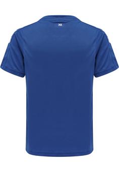 Rückansicht von hummel hmlCORE XK STRIPED JERSEY KIDS S/S Funktionsshirt Kinder TRUE BLUE/WHITE
