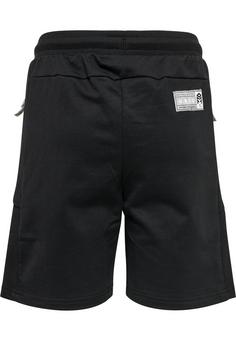 Rückansicht von hummel hmlMOVE GRID COTTON SHORTS KIDS Funktionsshorts Kinder BLACK