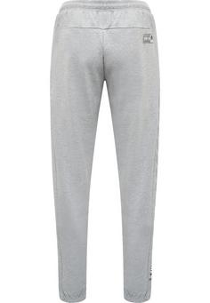 Rückansicht von hummel hmlMOVE GRID COTTON PANTS Trainingshose Herren GREY MELANGE