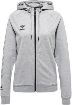 hummel hmlMOVE GRID COT. ZIP HOODIE WOMAN Hoodie Damen GREY MELANGE