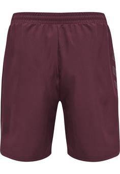Rückansicht von hummel hmlMOVE GRID WOVEN SHORTS Funktionsshorts Herren GRAPE WINE