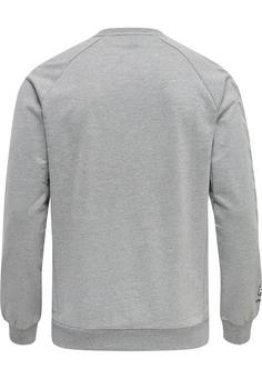 Rückansicht von hummel hmlMOVE GRID COTTON SWEATSHIRT Funktionssweatshirt Herren GREY MELANGE