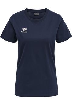 hummel hmlMOVE GRID COT. T-SHIRT S/S WOMAN Funktionsshirt Damen MARINE