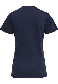 Rückansicht von hummel hmlMOVE GRID COT. T-SHIRT S/S WOMAN Funktionsshirt Damen MARINE