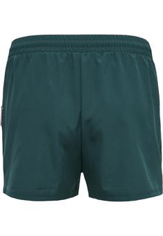 Rückansicht von hummel hmlMOVE GRID WOVEN SHORTS WOMAN Funktionsshorts Damen DEEP TEAL