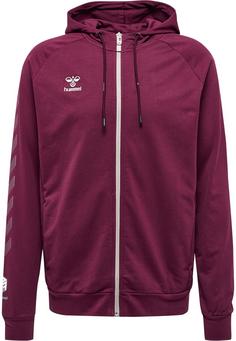 hummel hmlMOVE GRID COTTON ZIP HOODIE Hoodie Herren GRAPE WINE
