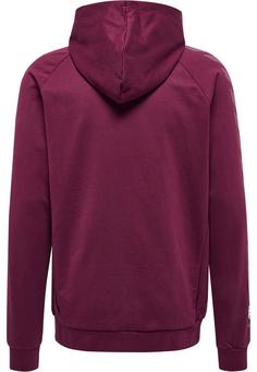 Rückansicht von hummel hmlMOVE GRID COTTON ZIP HOODIE Hoodie Herren GRAPE WINE
