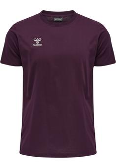 hummel hmlMOVE GRID COTTON T-SHIRT S/S Funktionsshirt Herren GRAPE WINE