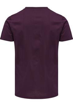 Rückansicht von hummel hmlMOVE GRID COTTON T-SHIRT S/S Funktionsshirt Herren GRAPE WINE