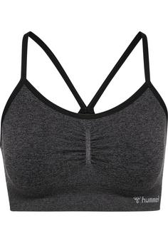 hummel hmlCI SEAMLESS SCRUNCH SPORTS BRA Funktionstop Damen BLACK MELANGE