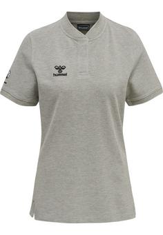 hummel hmlMOVE GRID POLO WOMAN Funktionsshirt Damen GREY MELANGE