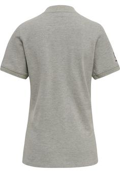 Rückansicht von hummel hmlMOVE GRID POLO WOMAN Funktionsshirt Damen GREY MELANGE