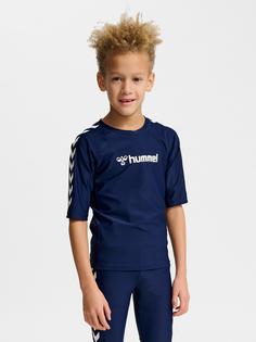 Rückansicht von hummel hmlFIJI SWIM TEE Tankini Oberteil Kinder NAVY BLAZER
