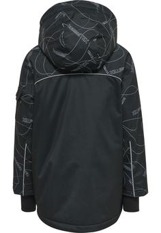 Rückansicht von hummel hmlCONQUER XY TEX JACKET Trainingsjacke Kinder BLACK