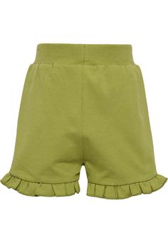 Rückansicht von hummel hmlDREAM RUFFLE SHORTS Funktionsshorts Kinder GREEN OLIVE