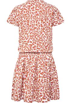Rückansicht von hummel hmlJUMPY AOP DRESS S/S Tenniskleid Kinder COPPER BROWN