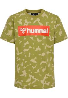 hummel hmlRUSH AOP T-SHIRT S/S Funktionsshirt Kinder GREEN OLIVE