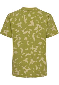 Rückansicht von hummel hmlRUSH AOP T-SHIRT S/S Funktionsshirt Kinder GREEN OLIVE