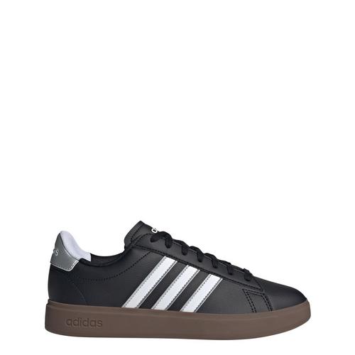 Rückansicht von adidas Grand Court 2.0 Schuh Sneaker Damen Core Black / Cloud White / Silver Metallic