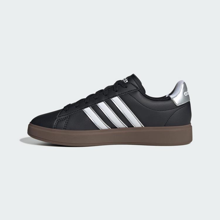 adidas adidas Grand Court 2.0 Schuh Sneaker Damen - Core Black / Cloud White / Silver Metallic - 5 | SportScheck