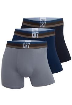 CR7 Cristiano Ronaldo CR7 Trunk, 3-pack Wäscheset Herren Black, Dark Blue, Grey