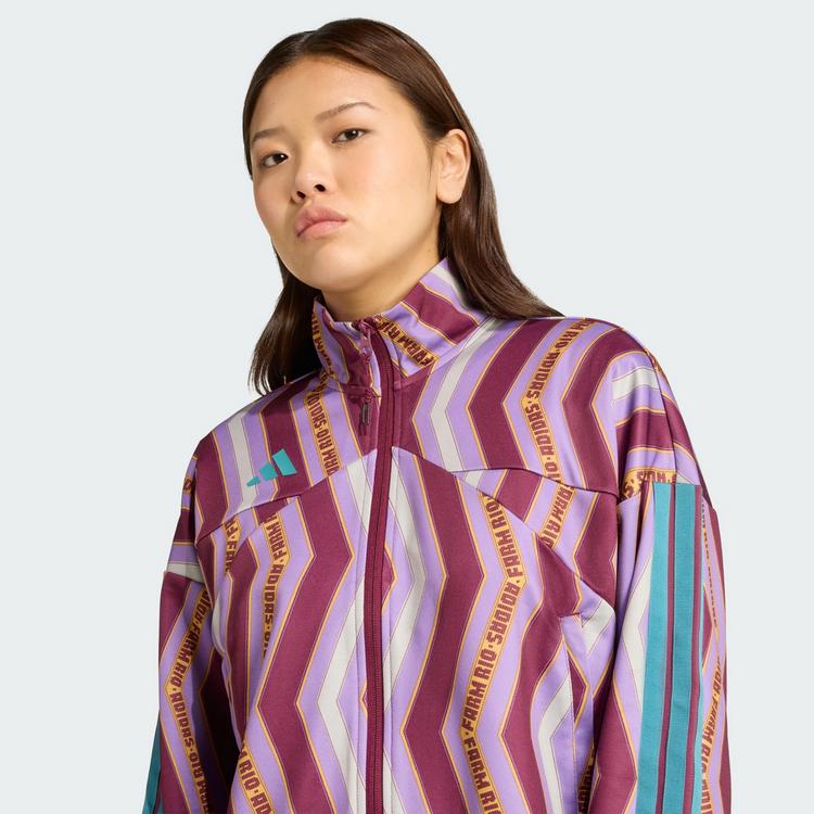 adidas adidas adidas x FARM Tiro Track Top Jacke Damen - Amazon Red / Violet Fusion / Ash Silver - 0 | SportScheck