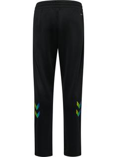 Rückansicht von hummel Trainingshose Kinder BLACK/LIMEADE