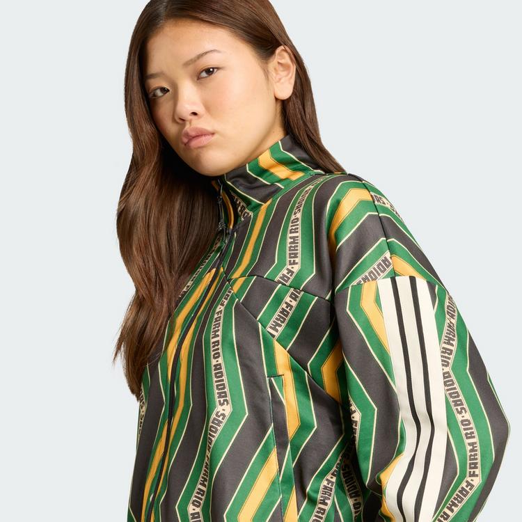 adidas adidas adidas x FARM Tiro Track Top Jacke Damen - Black / Amazon Green / Preloved Yellow - 0 | SportScheck