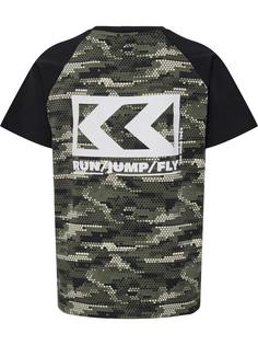 Rückansicht von hummel hmlFSK FLY T-SHIRT S/S Funktionsshirt Kinder FOREST NIGHT
