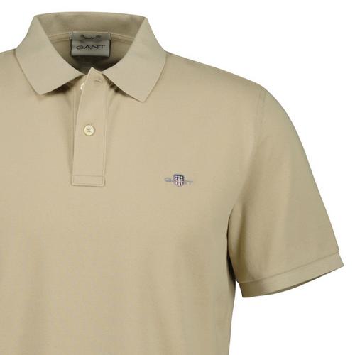 Rückansicht von GANT Poloshirt Poloshirt Herren Beige (Oat)