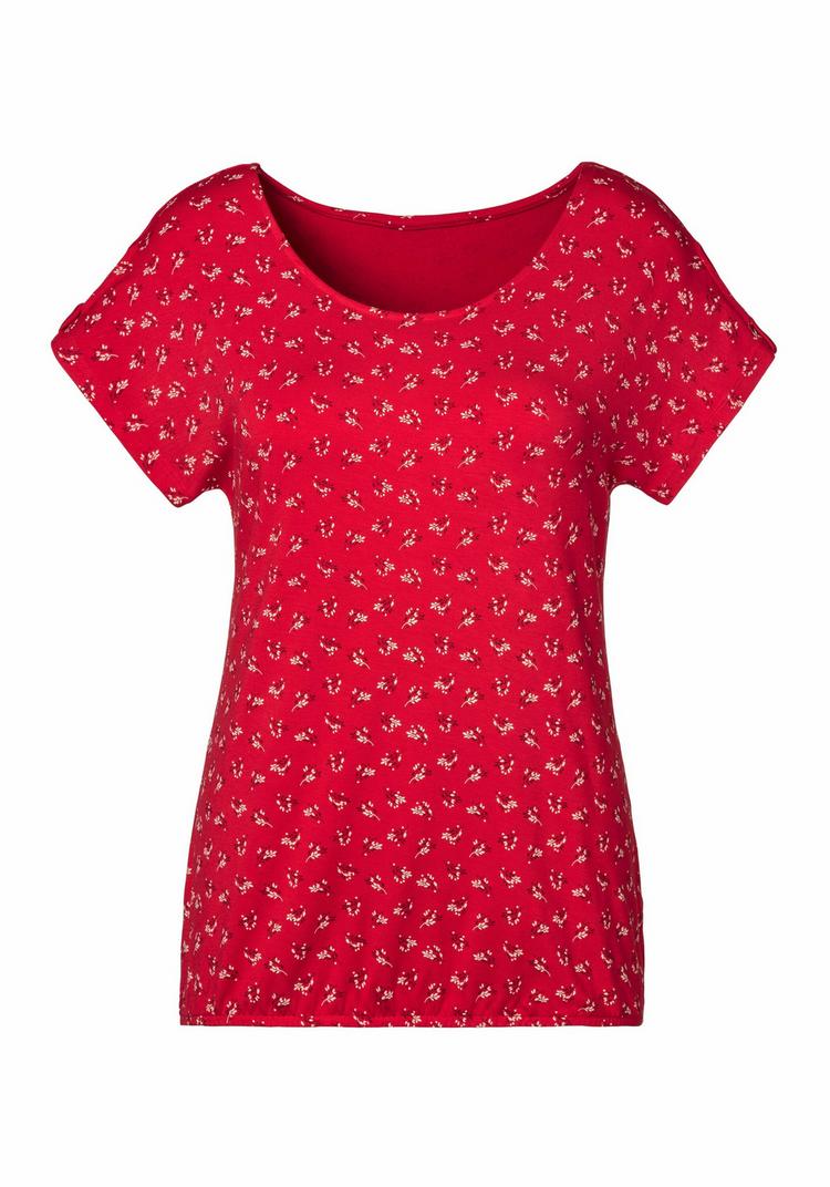 Lascana Lascana T-Shirt T-Shirt Damen - rot - grau - 1 | SportScheck