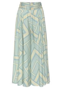 Lascana Hosenrock Hosenrock Damen - mint-gelb-blau bedruckt