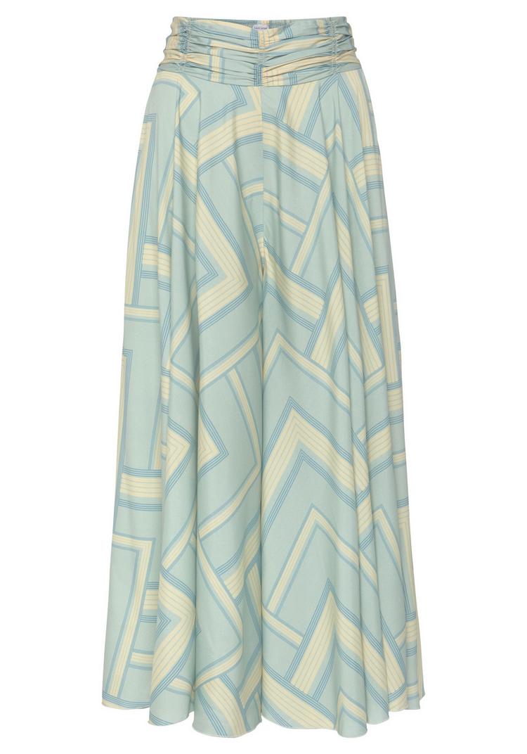 Lascana Lascana Hosenrock Hosenrock Damen - mint-gelb-blau bedruckt - 0 | SportScheck