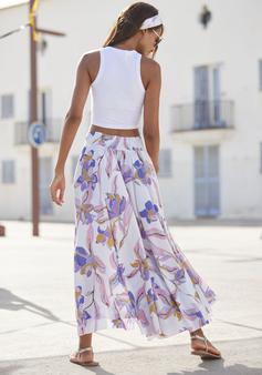 Rückansicht von Lascana Hosenrock Hosenrock Damen creme-flieder-rosé bedruckt