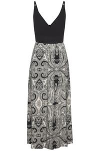 Lascana Maxikleid Maxikleid Damen - schwarz-creme bedruckt