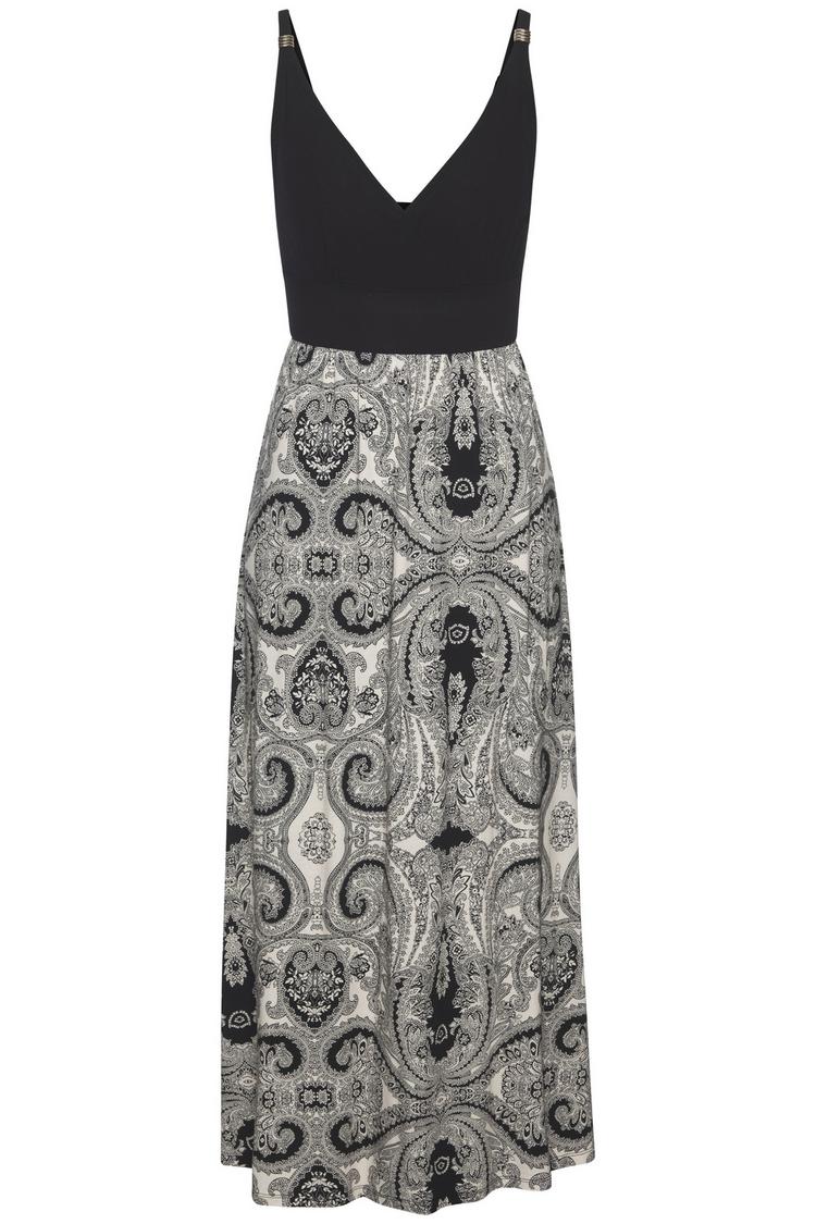 Lascana Lascana Maxikleid Maxikleid Damen - schwarz-creme bedruckt - 0 | SportScheck