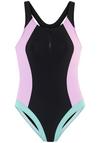 LASCANA Active Badeanzug Badeanzug Damen - schwarz-rosa